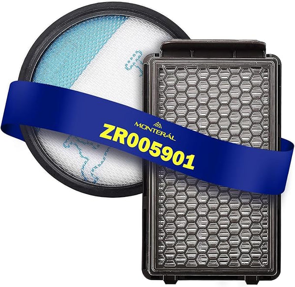 Satz mit 2 Stück HEPA Filter für Staubsauger mit dem Originalcode ZR005901 für Rowenta - Garantie 10 Jahre - MONTERAL